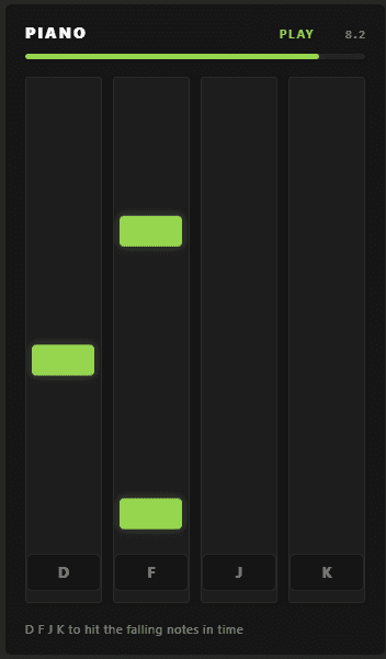 Piano minigame