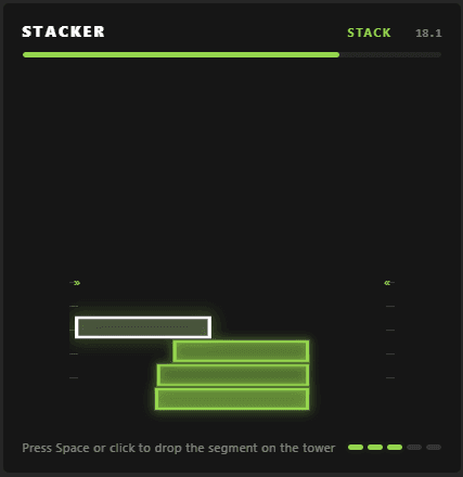 Stacker minigame